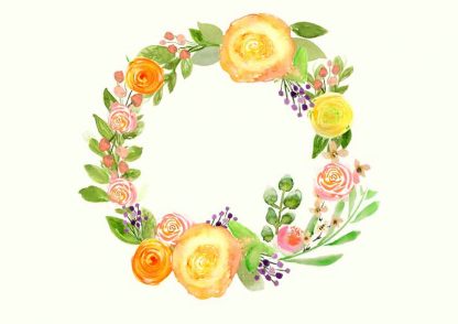 "Für Dich" Aquarellblumen zum direkten Download in DIN A4 – Bild 3