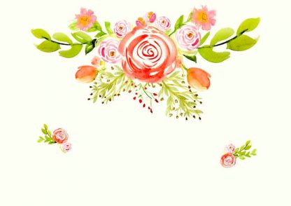 "Liebe Grüße" Aquarellblumen zum direkten Download in DIN A4 – Bild 3