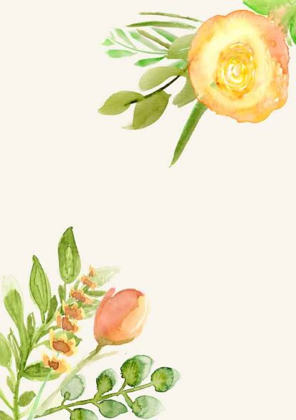 "Vielen Dank" Aquarellblumen zum direkten Download in DIN A4 – Bild 3