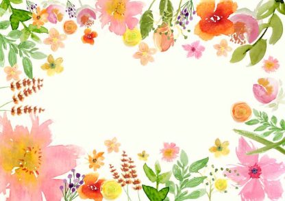 "Dankeschön" Aquarellblumen zum direkten Download in DIN A4 – Bild 3