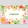 "Dankeschön" Aquarellblumen zum direkten Download in DIN A4