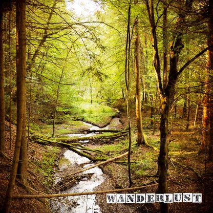 "Wanderlust" Vintage-Bildbearbeitung auf MDF-Holzplatte