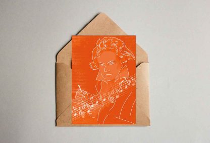 Beethoven - Postkarte "Strichzeichung"