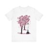 Unisex T-Shirt mit Kirschblüten Design – Jupitersäule Bonn Crewneck T-shirt | Bella + Canvas 3001 | Vorder-und Rückseite bedruckt mit gleichem Motiv – Bild 8