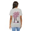 Unisex T-Shirt mit Kirschblüten Design – Jupitersäule Bonn Crewneck T-shirt | Bella + Canvas 3001 | Vorder-und Rückseite bedruckt mit gleichem Motiv – Bild 2