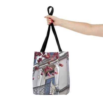 Tote Bag - Fassade-Bonn-Jugendstil-Balkon - Beidseitig bedruckte Umhängetasche – Bild 4