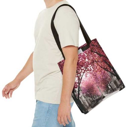 Tote Bag - Kirschblütenstrasse Bonn - Beidseitig bedruckte Umhängetasche