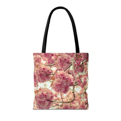 Tote Bag - Kirschblüte Bonn - Puschel - Beidseitig bedruckte Umhängetasche mit Henkel – Bild 2