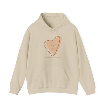 Boho Happy Heart Hoodie, Love Sweatshirt, Bohemian Pullover, Positive Vibes Jumper, Cozy Winter Sweater, Valentine's Day Gift – Bild 4