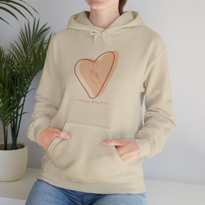 Boho Happy Heart Hoodie, Love Sweatshirt, Bohemian Pullover, Positive Vibes Jumper, Cozy Winter Sweater, Valentine's Day Gift – Bild 2