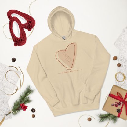 Boho Happy Heart Hoodie, Love Sweatshirt, Bohemian Pullover, Positive Vibes Jumper, Cozy Winter Sweater, Valentine's Day Gift – Bild 10