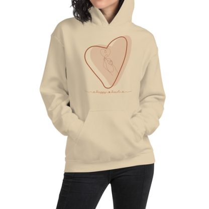 Boho Happy Heart Hoodie, Love Sweatshirt, Bohemian Pullover, Positive Vibes Jumper, Cozy Winter Sweater, Valentine's Day Gift – Bild 8